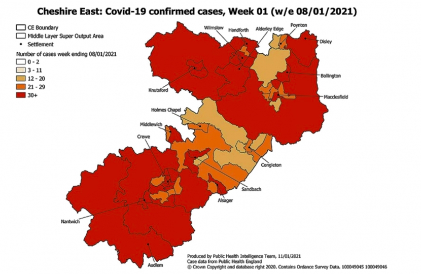 CEC Covid Infection Rates w/b 11.01.2021